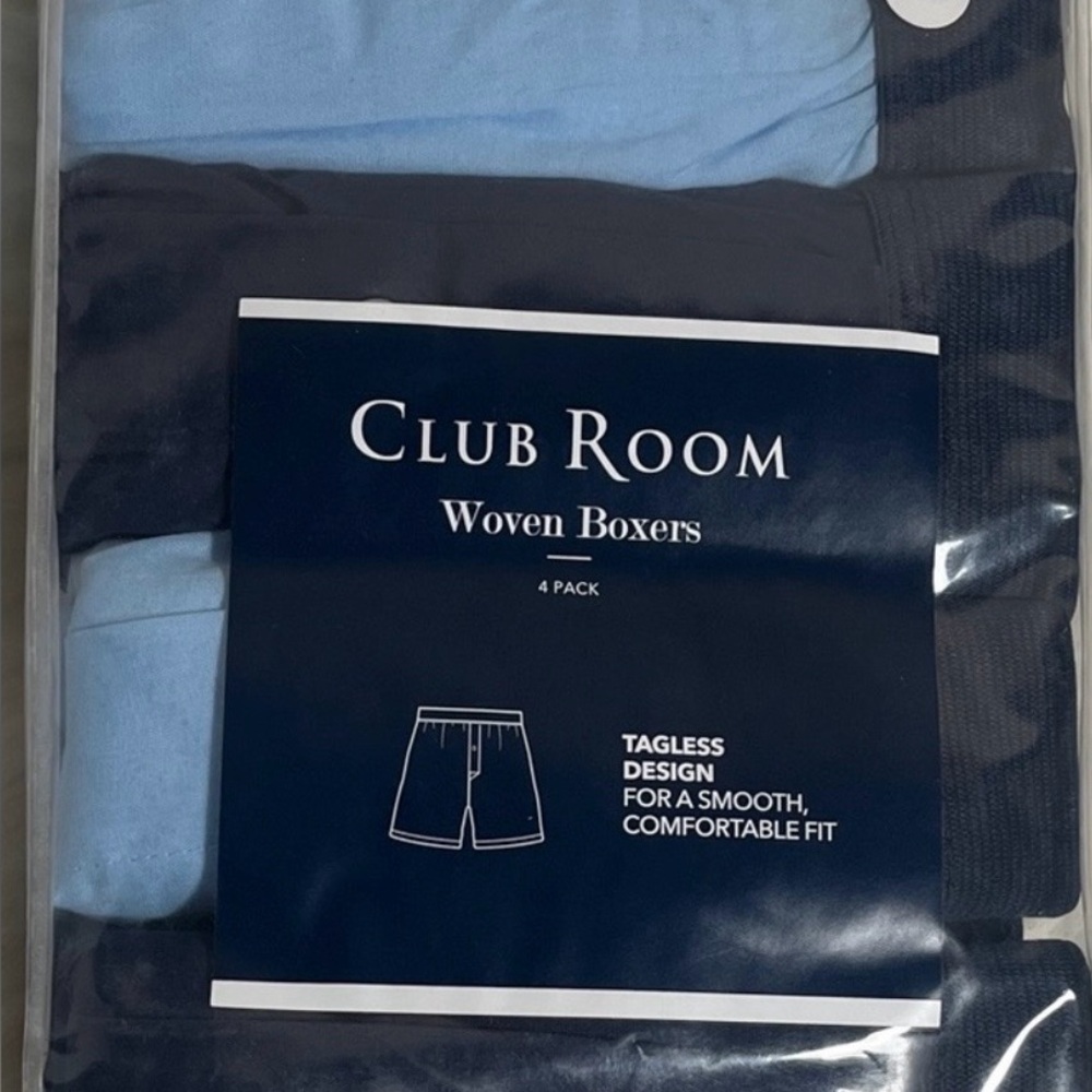 Club Room Navy and Light Blue Boxers - Picture 2 of 2
